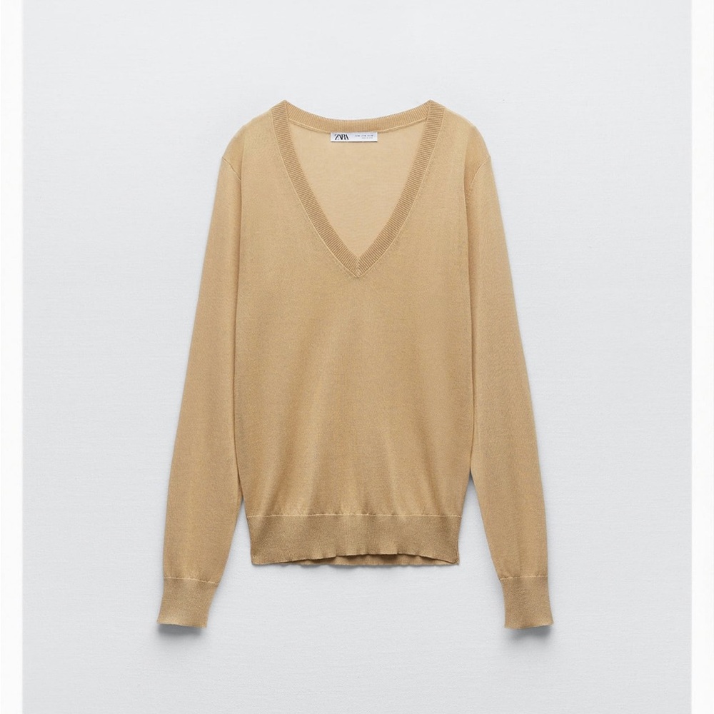Zara Knit V Neck Sweater